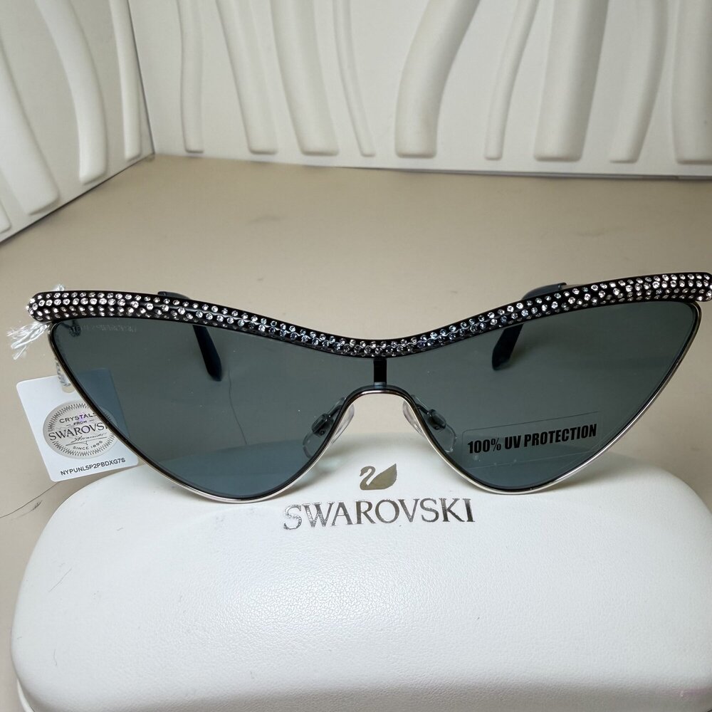 Swarovski Atelier SK0239-P Crystal Pointiage Cat-Eye Sunglasses